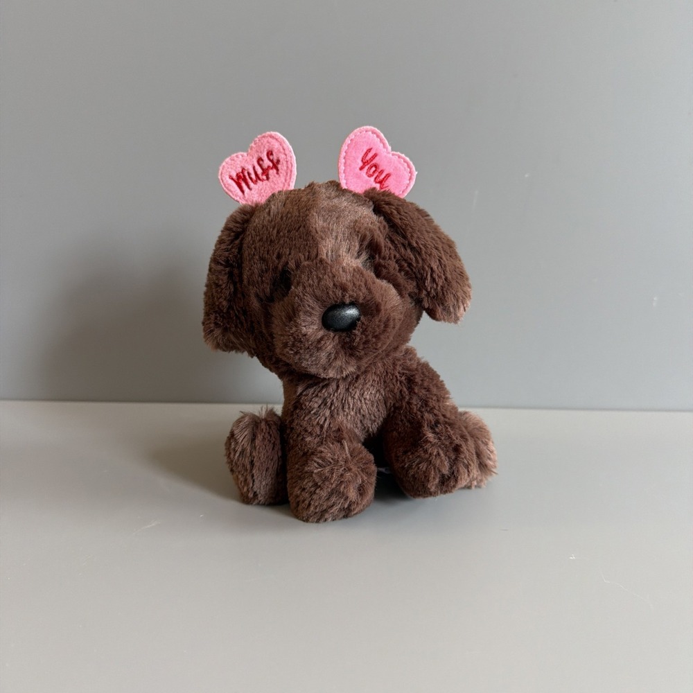 Aurora - Love On The Mind - Small 6 inch "Wuff You" Chocolate Lab Dog Plush